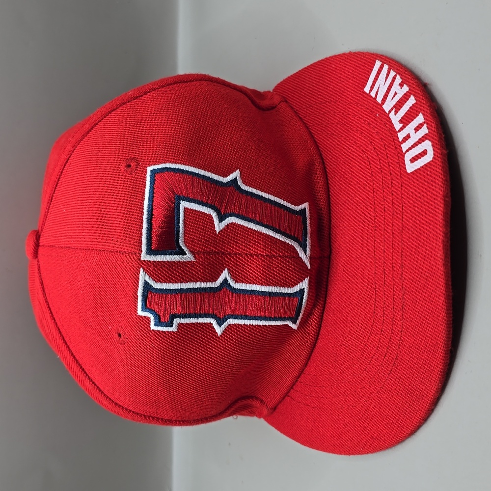 LA Angels Shohei Ohtani #17 Hat Men's OS Red Promotion Snapback Cap Collectible
